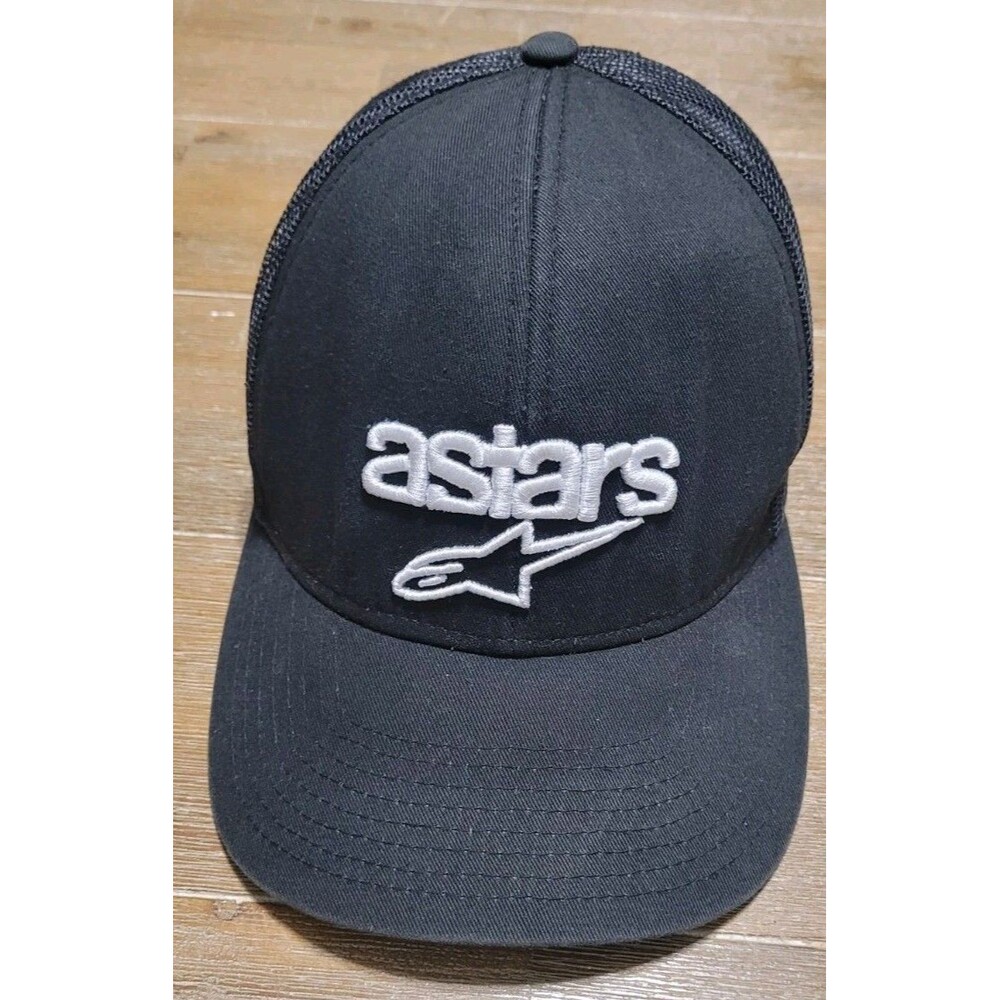 Alpinestars Black Pedigree Snapback Hat Trucker Cap Motorcycle